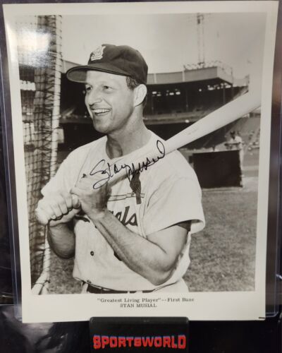 Stan Musial Signed 8x10 Photo St. Louis Cardinals HOF