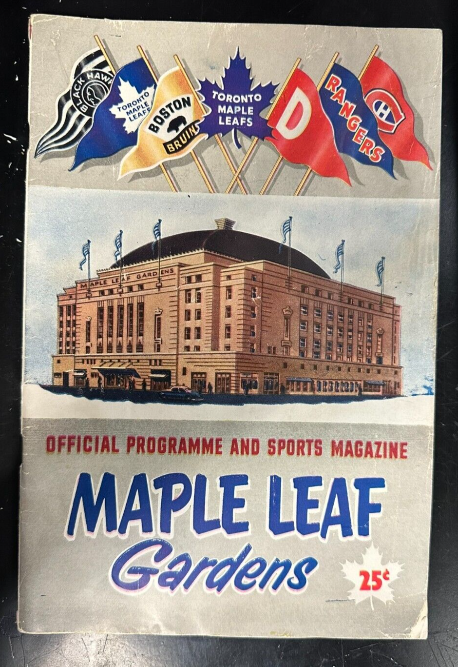 Oct 11, 1952 Toronto Maple Leafs & Black Hawks Opening Night Program NHL