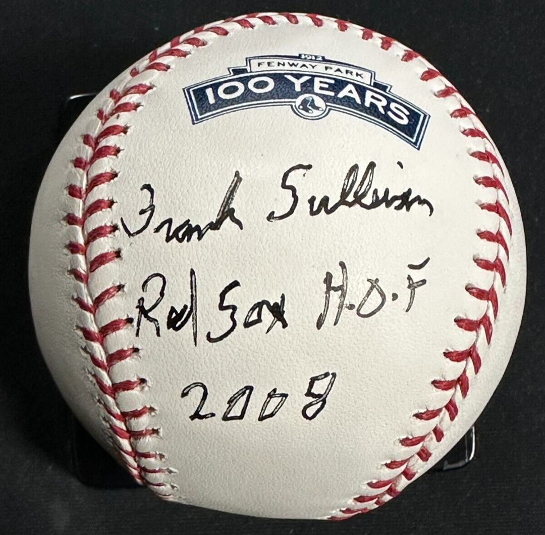 Frank Sullivan Autographed Fenway Park 100th Anniversary Baseball Red Sox