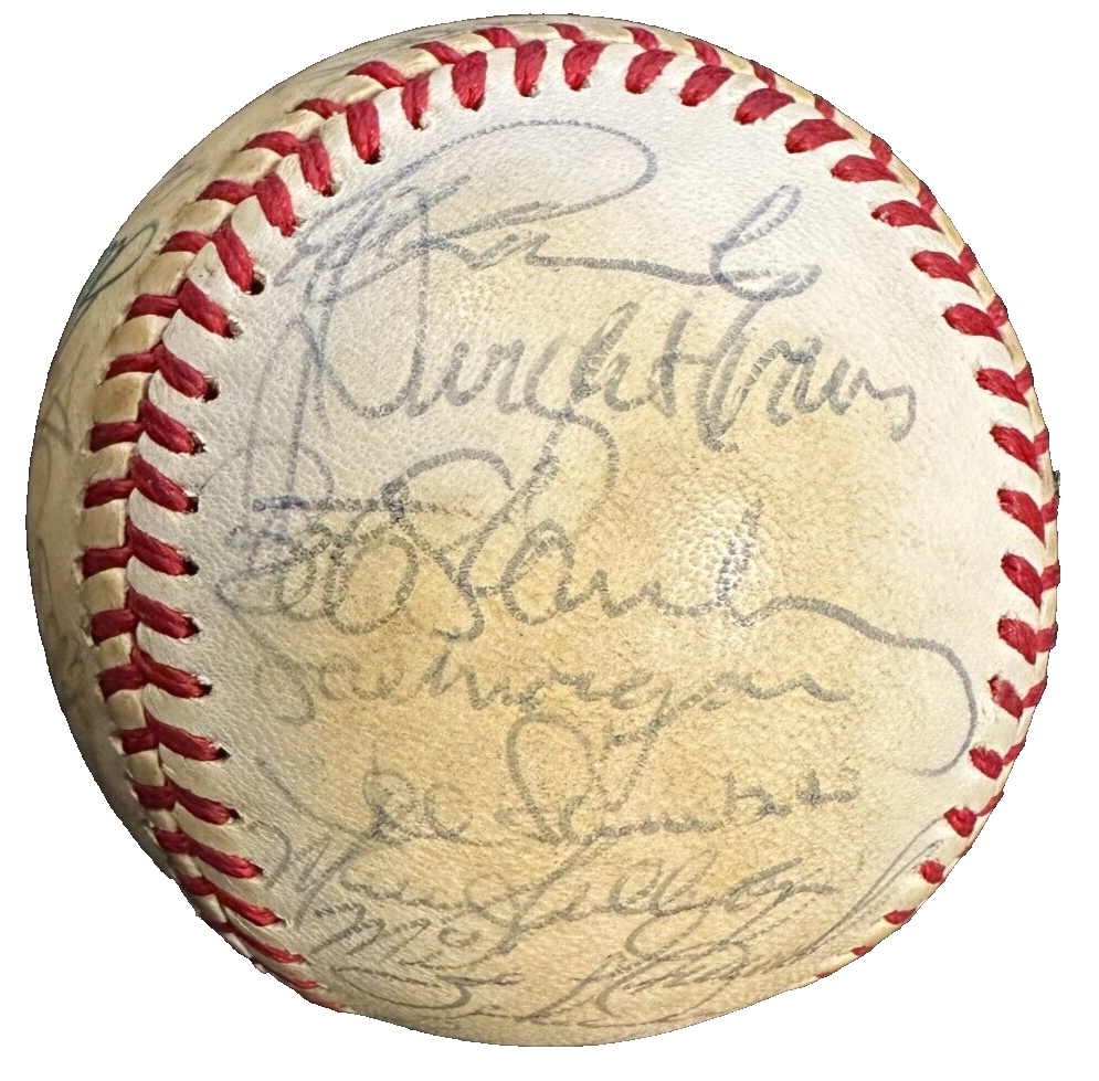 1986 Boston Red Sox Team Signed World Series Baseball BAS Seaver Clemens Rice