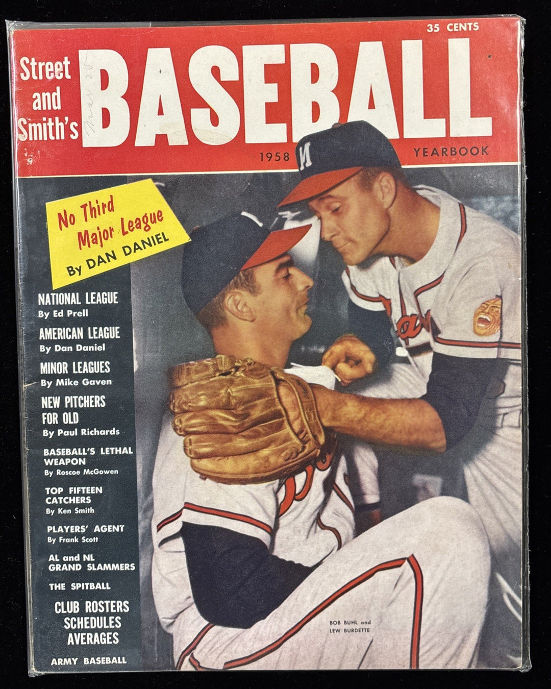 Street & Smiths Yearbook 1958 Baseball Bob Burl Lew Burdette