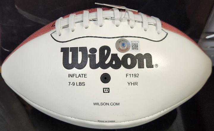 Tom Brady Signed Auto Wilson Official NFL White Panel Football Beckett LOA 