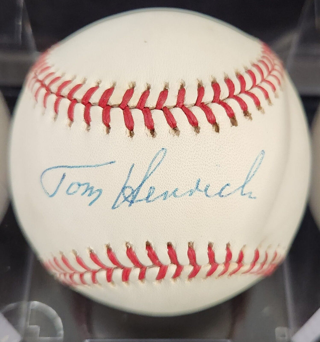 Tommy Henrich Signed American League Baseball New York Yankees COA