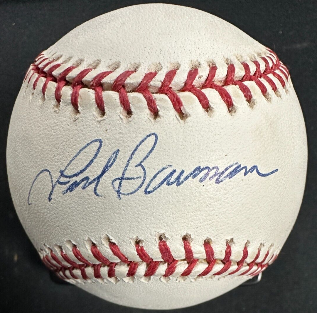 Frank Bauman Autographed Official Major League Baseball BAS