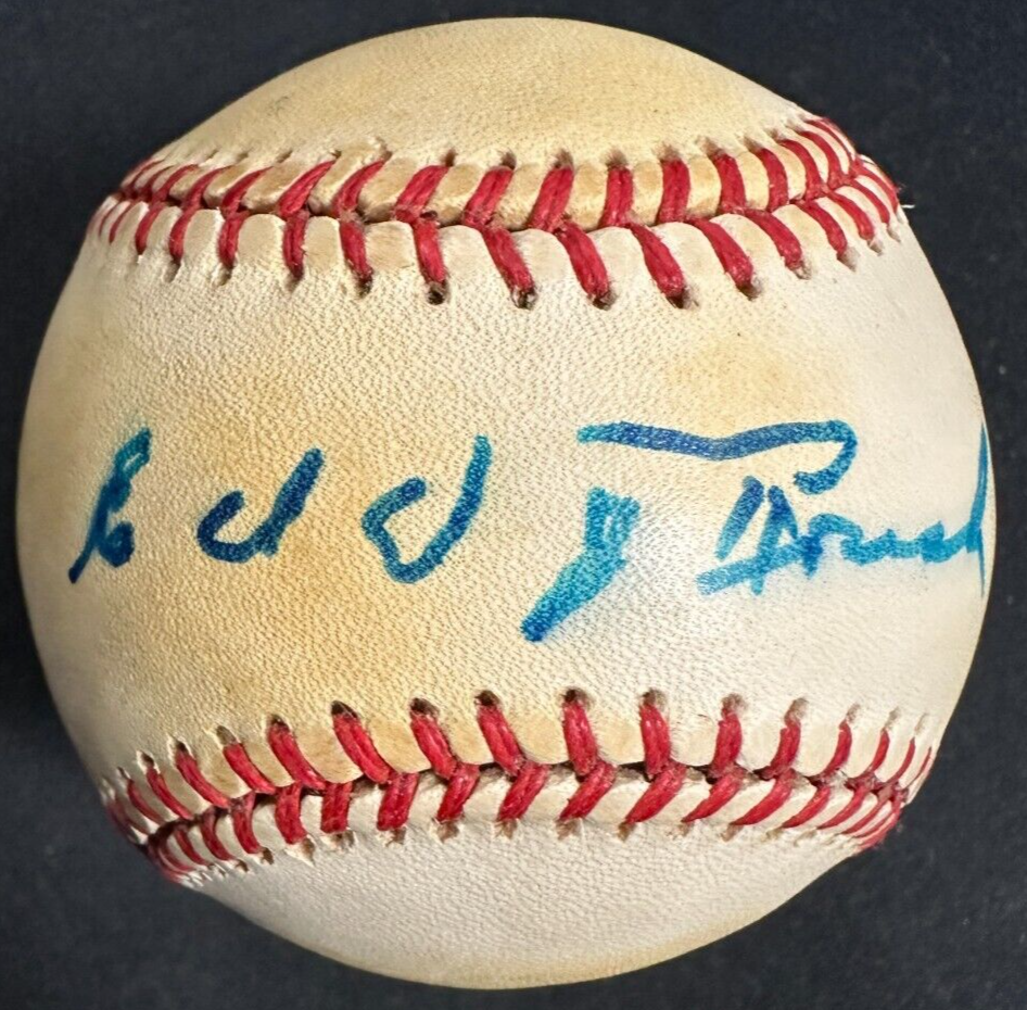 Edd Roush Autographed National League Baseball Reds BAS