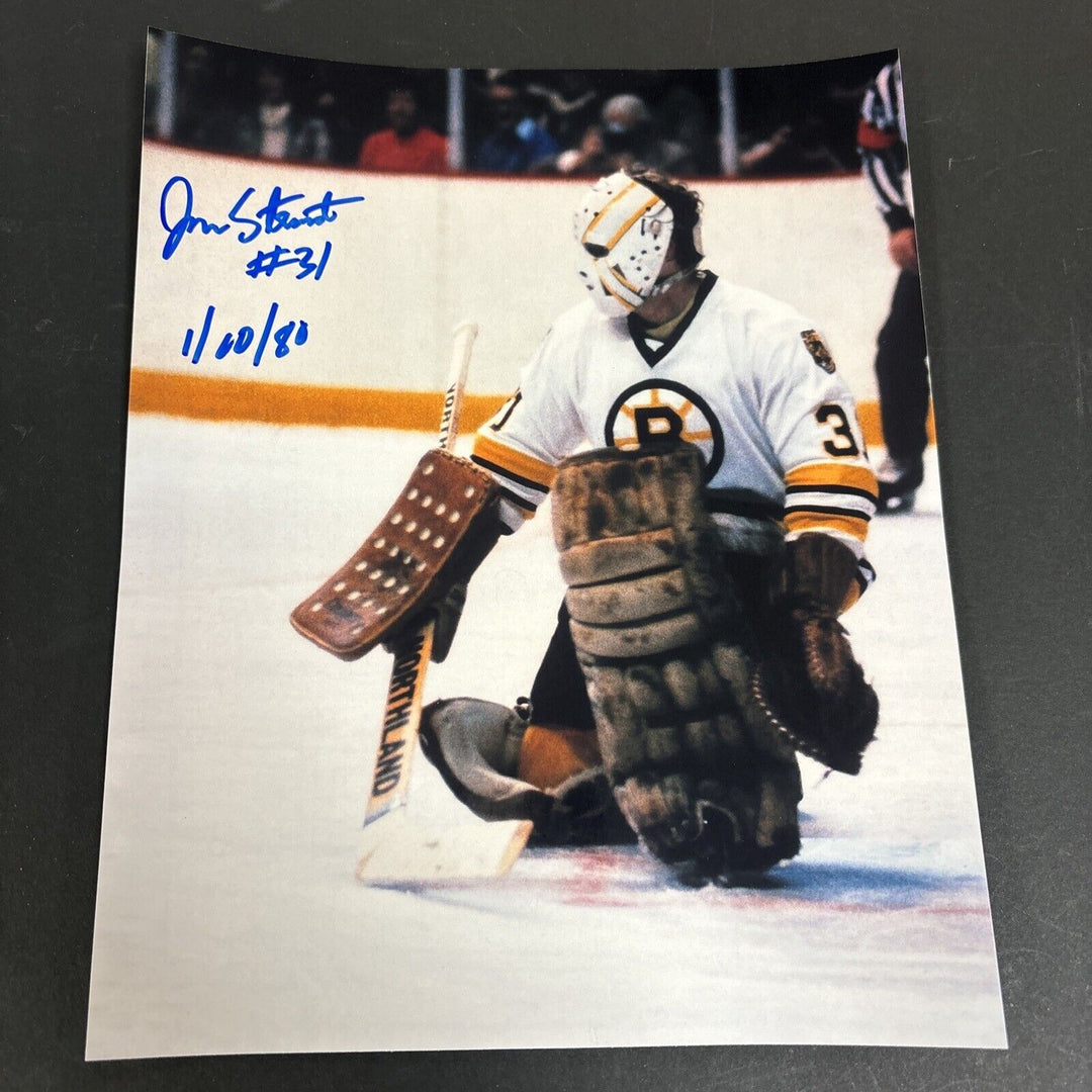 Jim Stewart Signed 8x10 Boston Bruins Sportsworld