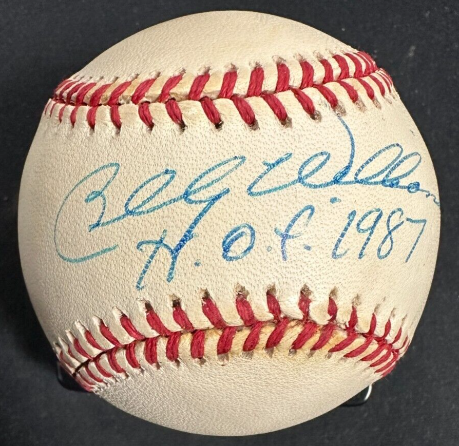 Billy Williams Autographed National League Baseball W/ HOF 87 Cubs