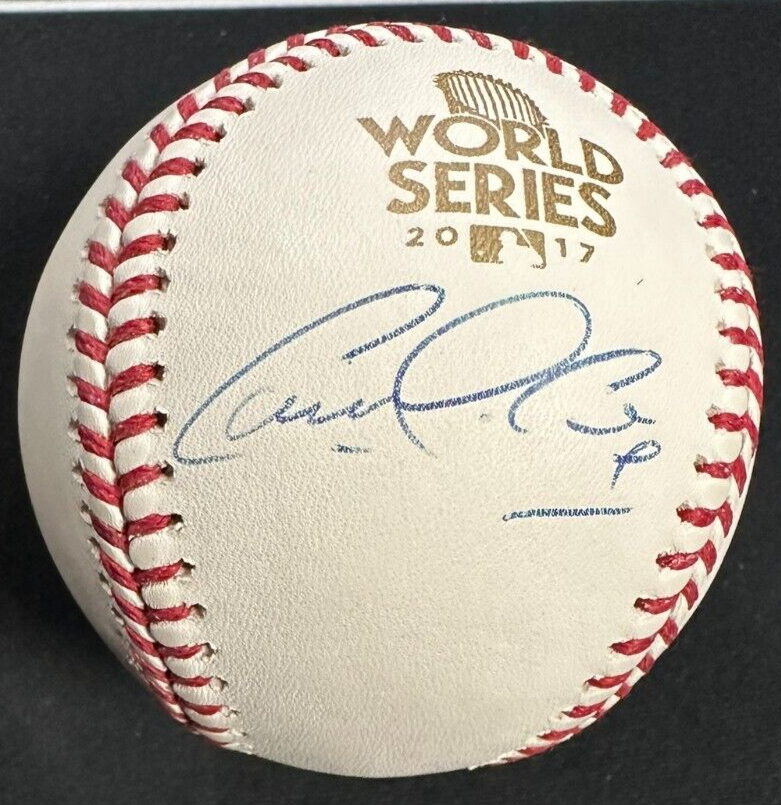 Carlos Correa Autographed Official 2017 World Series Baseball Houston Astros BAS