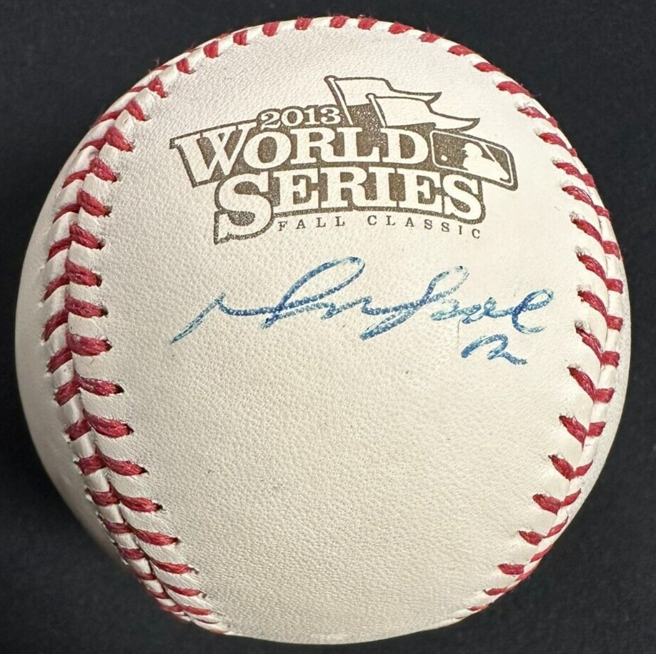 Mike Napoli Autographed 2013 World Series Baseball SGC Boston Red Sox
