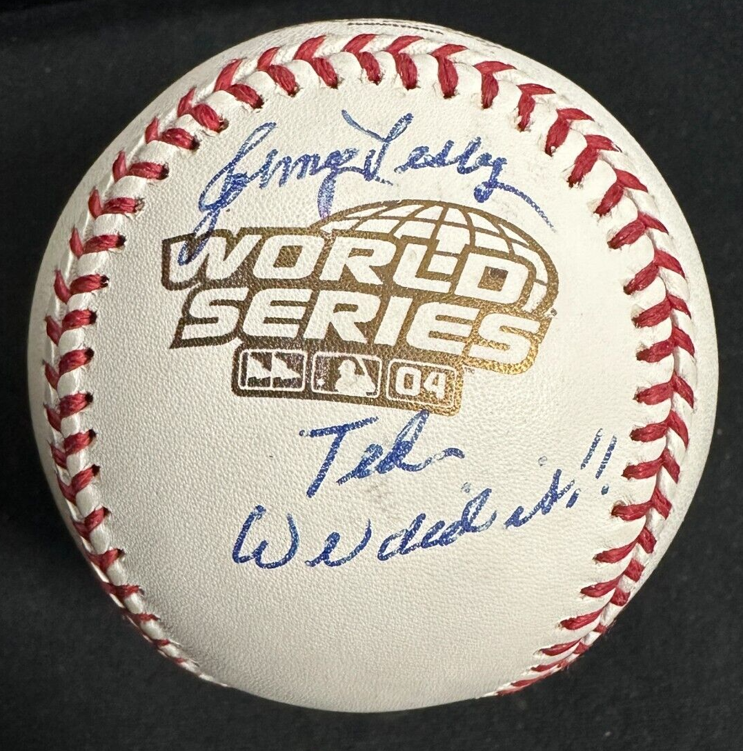 Johnny Pesky Autographed Official 2004 World Series Baseball W/ Ted We Did It
