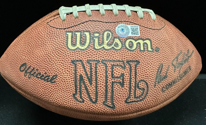 Johnny Unitas Autographed Official Wilson NFL Game Football BAS Colts HOF