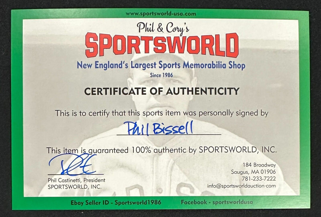 Phil Bissell Autographed Sep 21, 1962 Boston Patriots Vs Broncos Program AFL