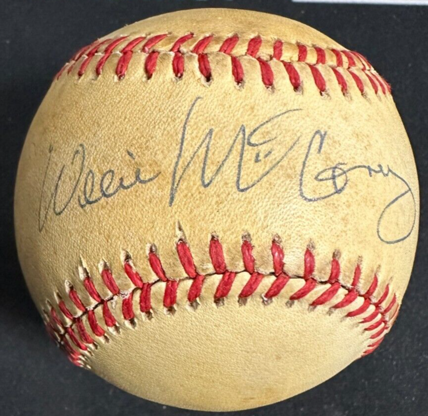 Willie McCovey Autographed Official National League Baseball HOF Giants BAS -