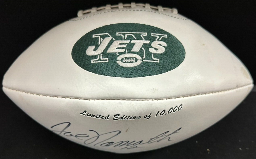 Joe Namath Autographed New York Jets Limited Edition Football HOF NFL BAS