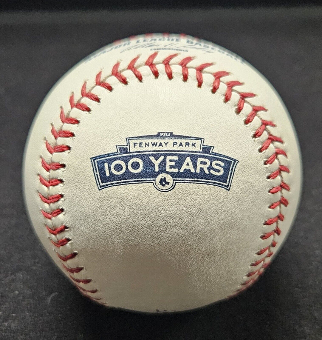 Joe Castiglione Signed Fenway Park 100 Years Baseball Inscribed 2014 Red Sox HOF