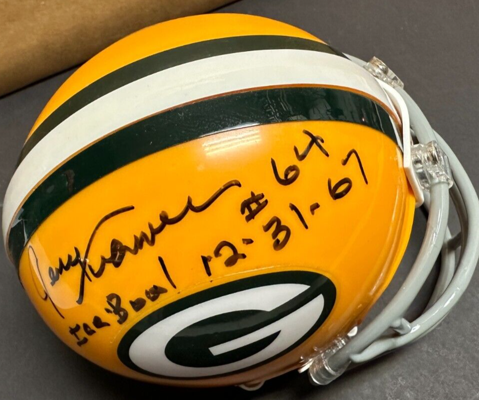 Jerry Kramer Autographed Green Bay Packers Mini Helmet W/ Ice Bowl 12-31-67 Insc