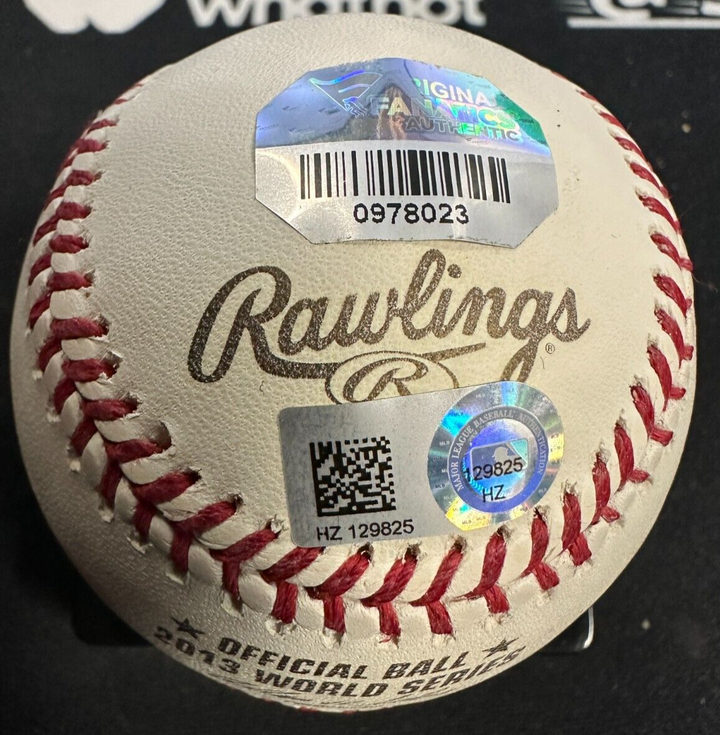 David Ross Autographed OML 2013 World Series Baseball MLB Fanatics Red Sox