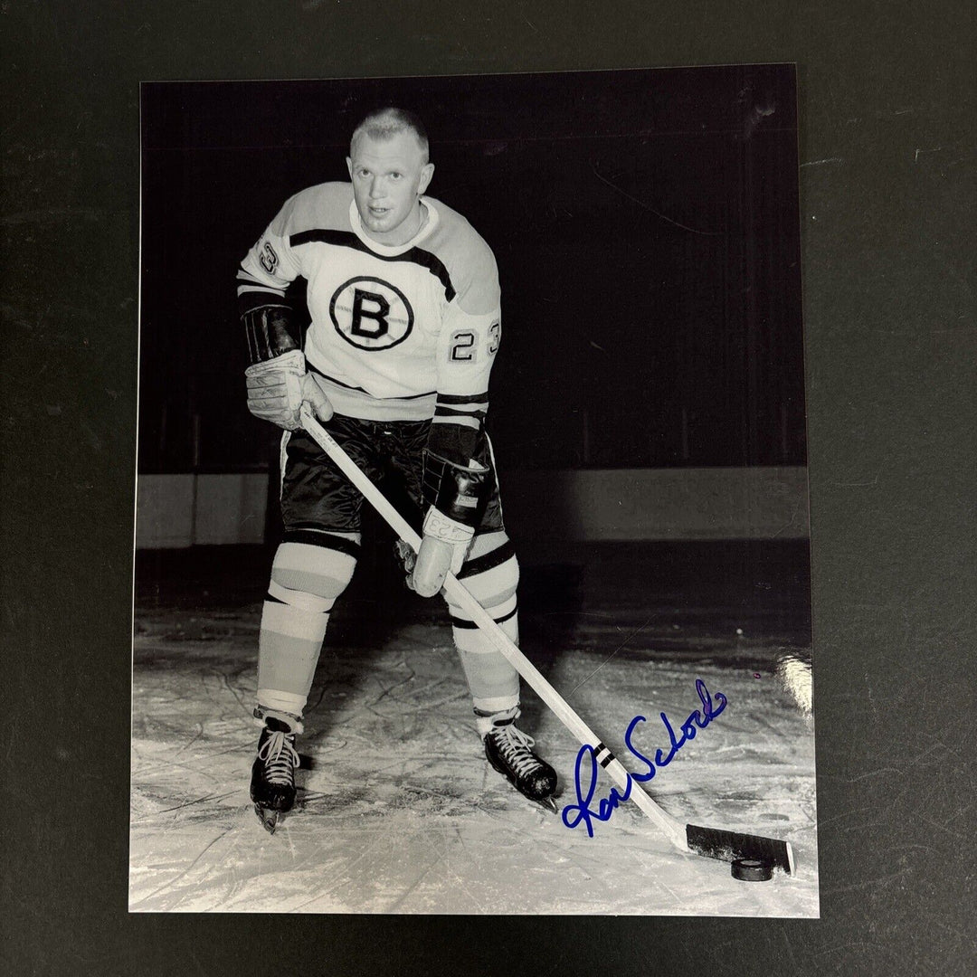 Ron Shock Signed 8x10 Boston Bruins Sportsworld