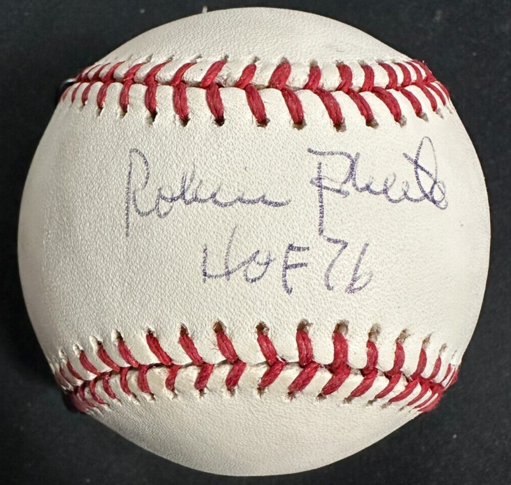 Robin Roberts Autographed Major League Baseball W/ HOF 76 Phillies
