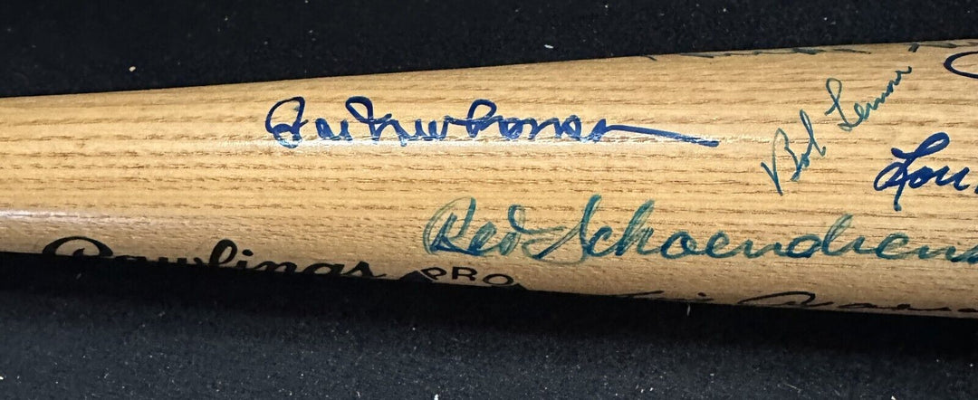 Baseball Hall of Fame 50th Anniversary Autographed Bat Williams Mays Ford Spahn