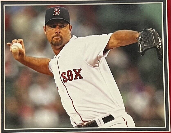 Tim Wakefield Signed Red Sox Jersey In Custom Frame. W/ 8x10. COA