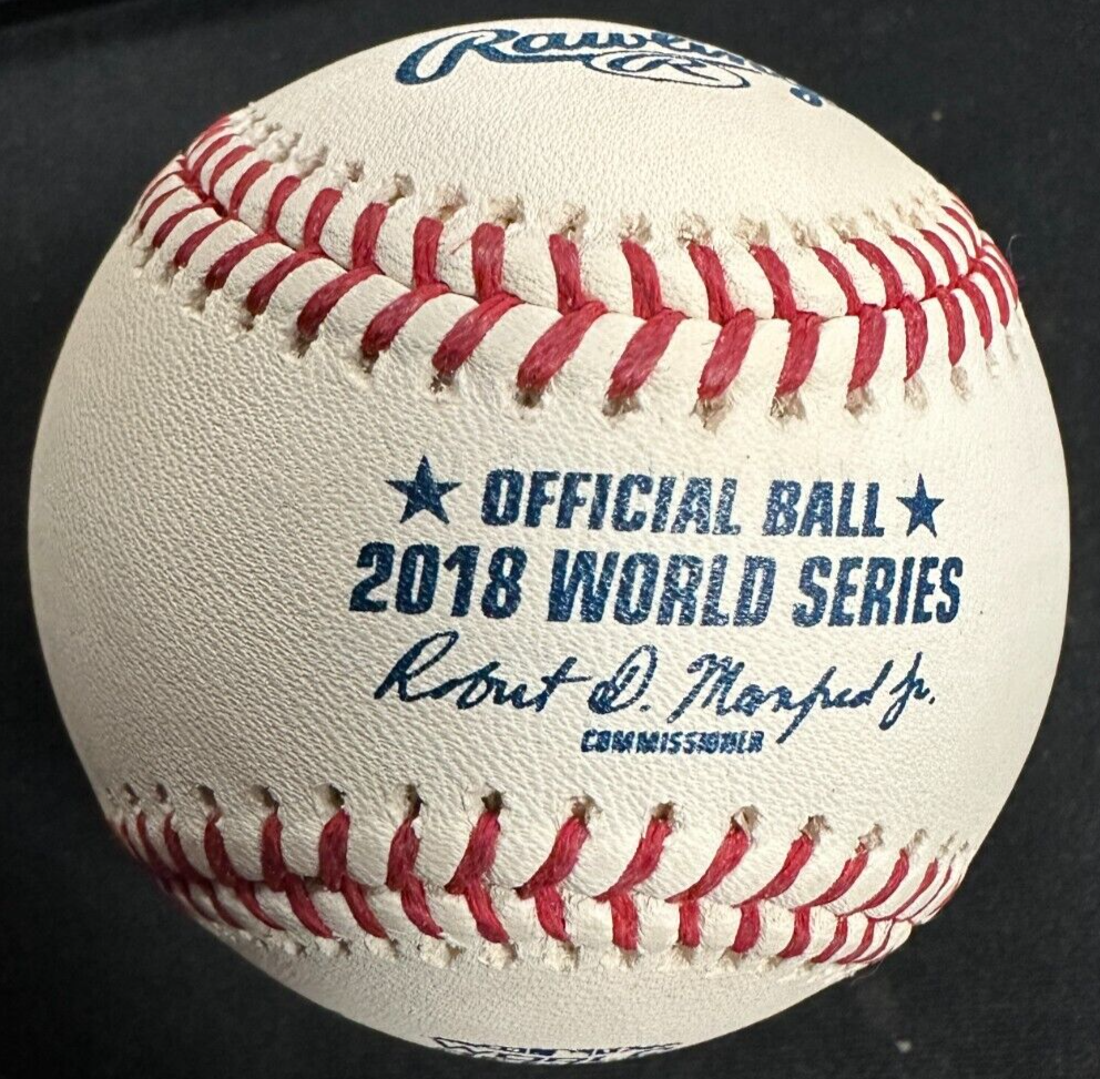 Mitch Moreland Autographed Official 2018 World Series Baseball Red Sox