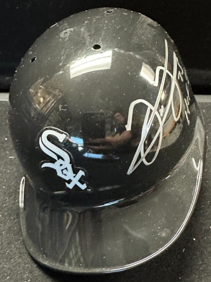 Frank Thomas Autographed Chicago White Mini Batting Helmet W/ HOF 2014 PSA/DNA