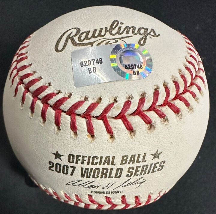 J.D. Drew Autographed Official 2007 World Series Baseball Red Sox