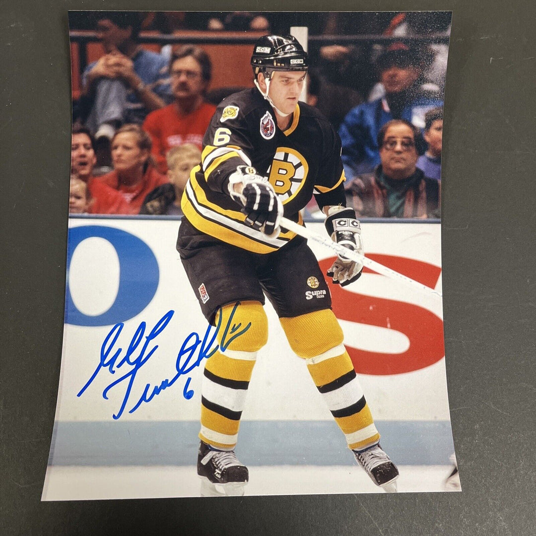 Glen Featherstone Signed 8x10 Boston Bruins Sportsworld (photo 1)
