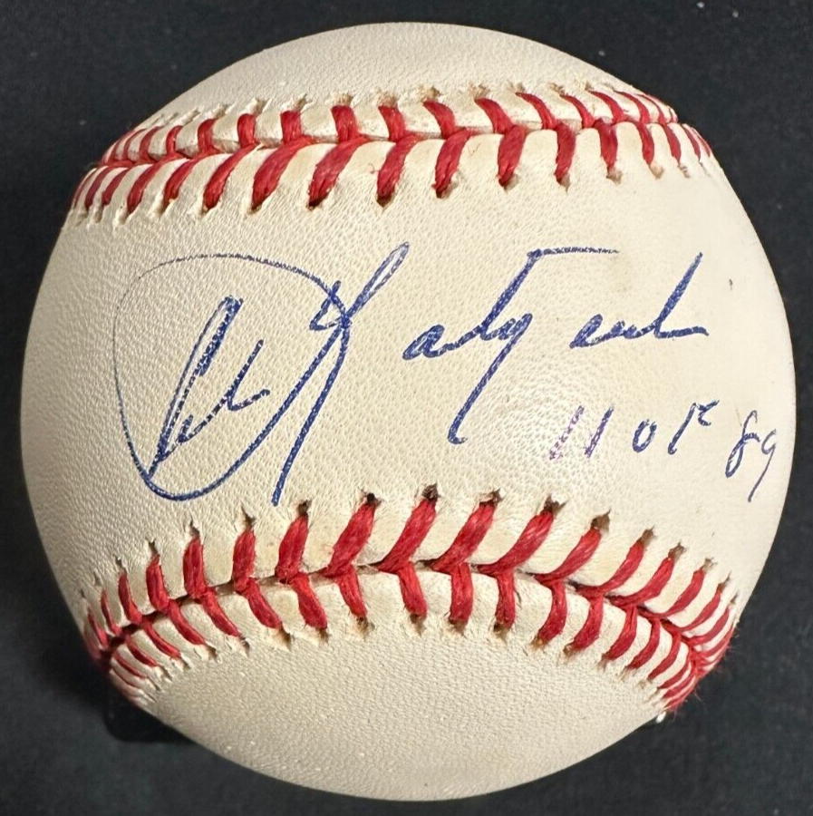 Carl Yastrzemski Autographed American League Baseball Red Sox W/ HOF 89 JSA