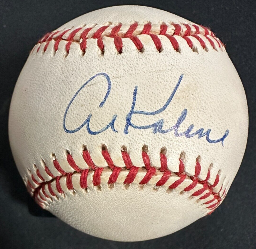 Al Kaline Autographed Bobby Brown American League Baseball HOF Tigers