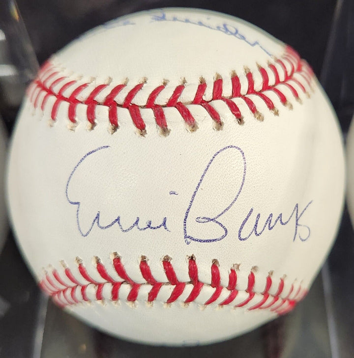Brooks Robinson Ernie Banks Duke Snider Autographed OML Baseball HOF