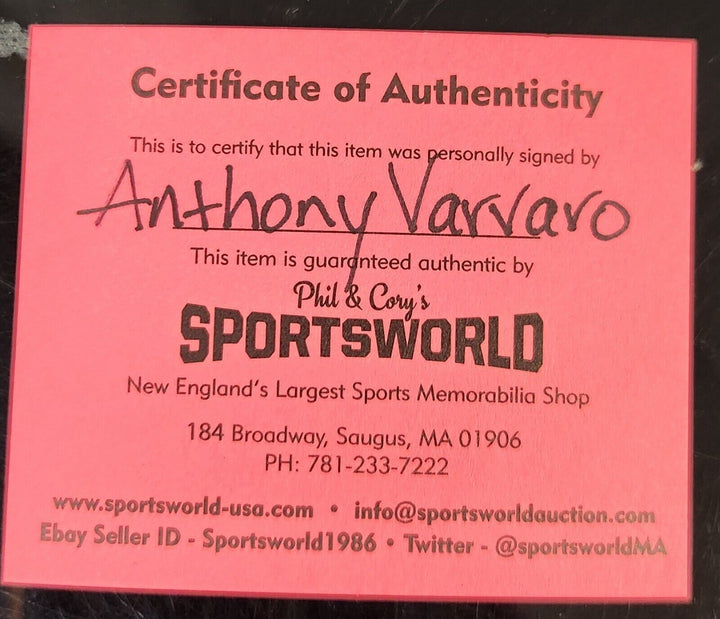 Anthony Varvaro Signed Major League Baseball Red Sox Braves Police Officer COA