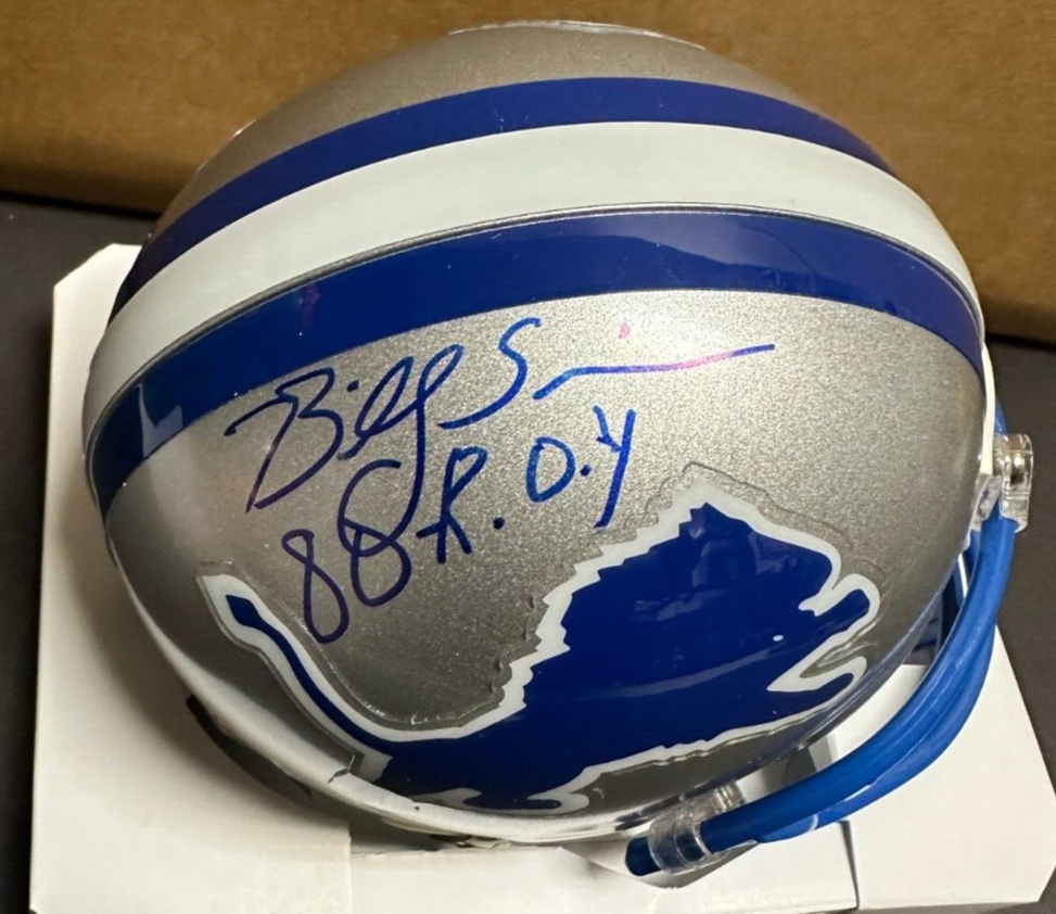 Billy Sims Autographed Detroit Lions Mini Helmet W/ ROY 80 Insc