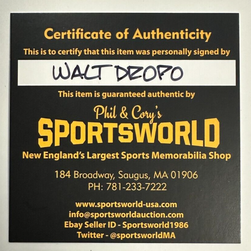 Walt Dropo Autographed American League Baseball Boston Red Sox