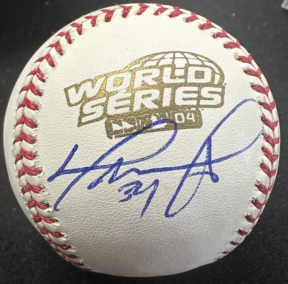 David Ortiz Autographed Official 2004 World Series Baseball Red Sox BAS Red Sox