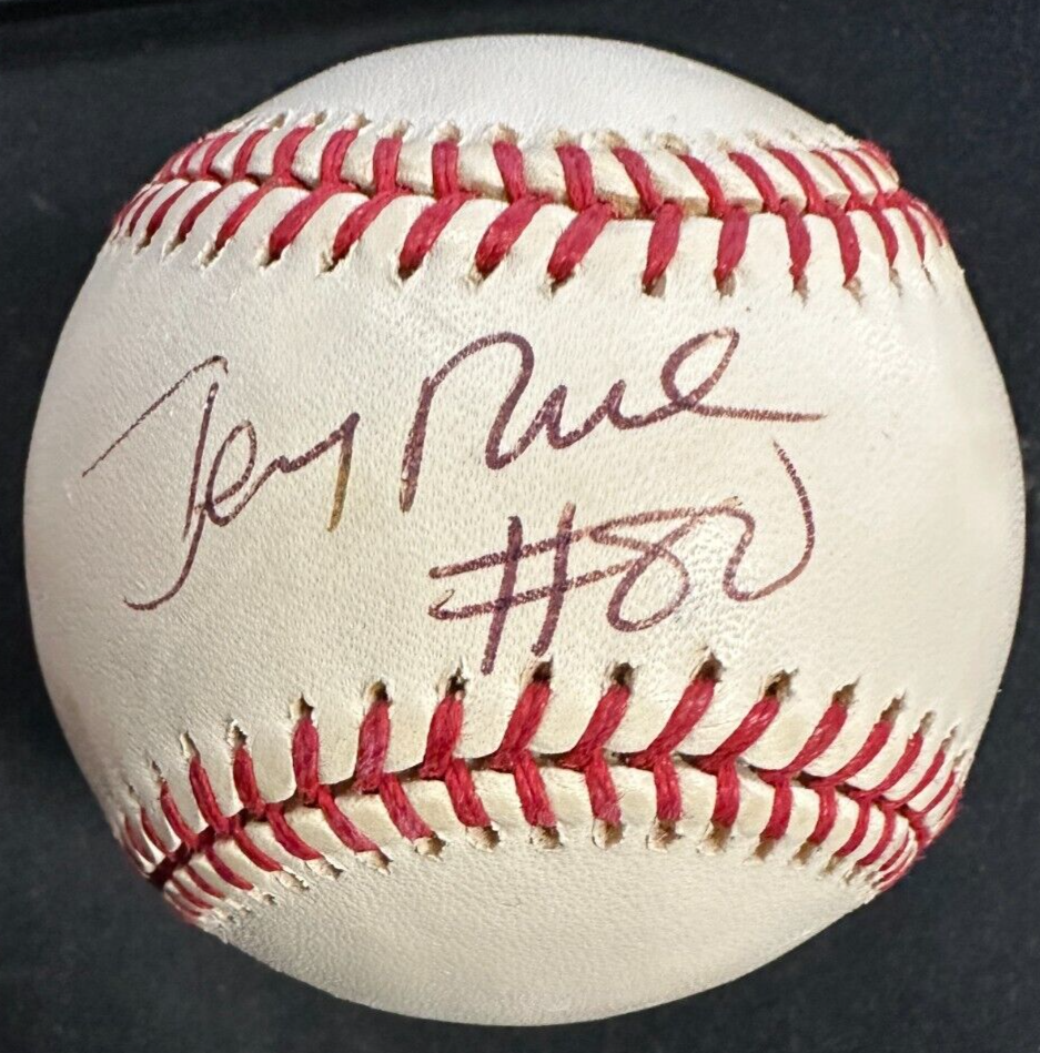 Jerry Rice Autographed Official Major Baseball San Francisco 49ers BAS HOF