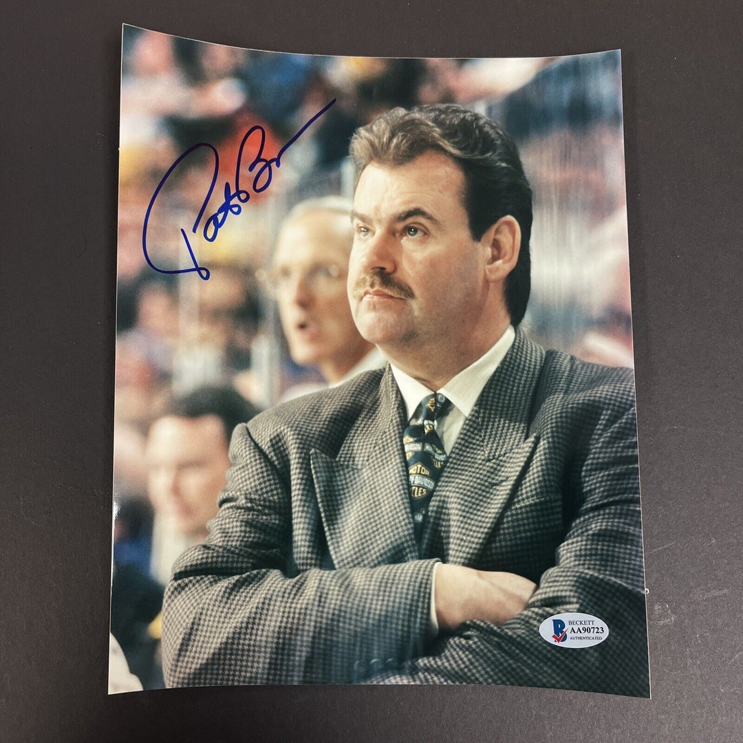 Pat Burns Signed 8x10 Boston Bruins Sportsworld Beckett COA
