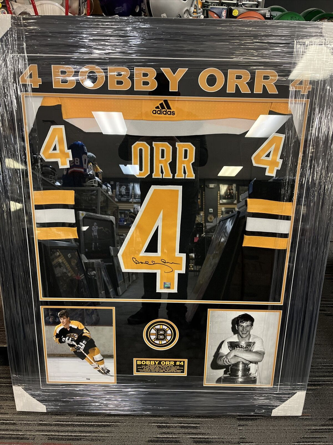 Bobby Orr Signed Framed Jersey Boston Bruins Great North Road Certified HOF