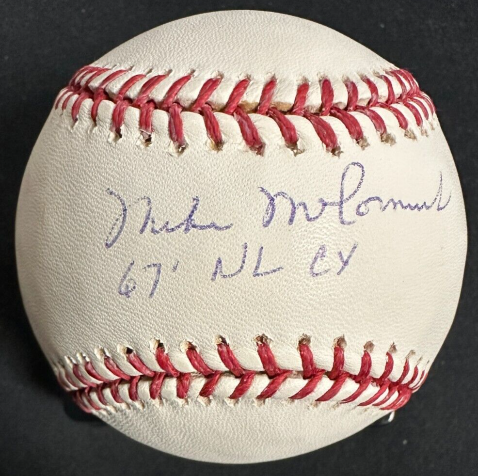 Mike McCormick Autographed Official Major League Baseball W/ 67 NL CY Insc