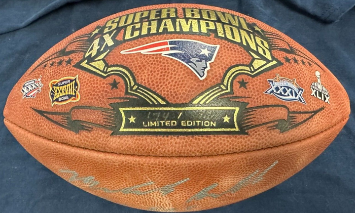 Malcolm Butler Signed Super Bowl XLIX Logo Football W/ GW Int Patriots /500