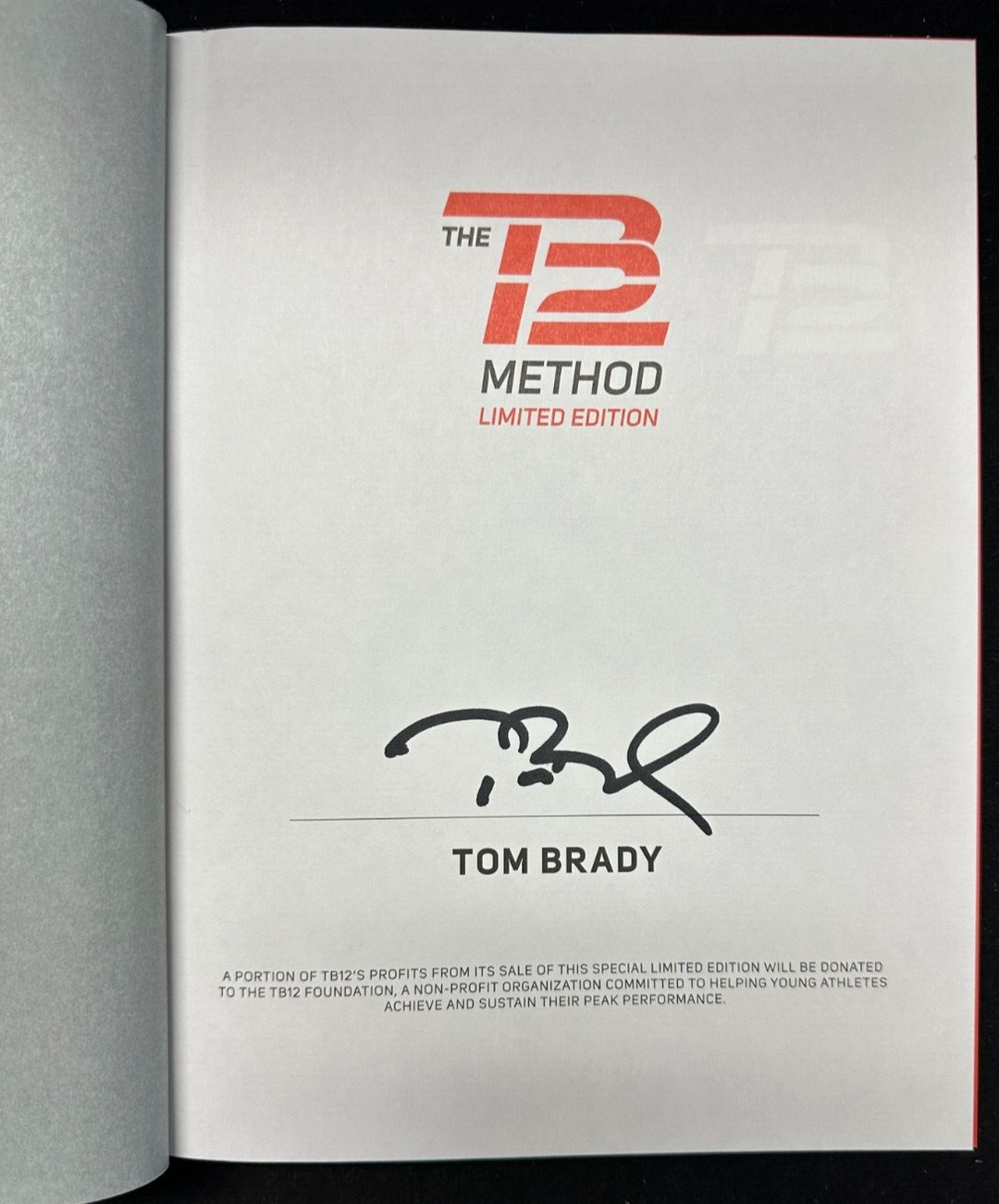 Tom Brady The TB12 Method Autographed Book with Cover BAS LOA Patriots