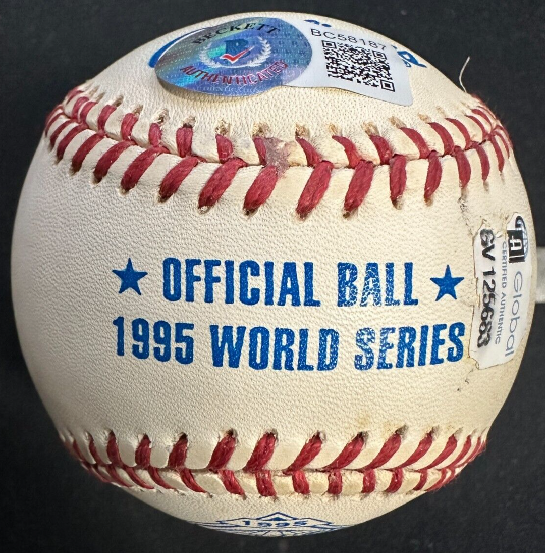 Greg Maddux Autographed Official 1995 World Series Baseball HOF BAS Braves