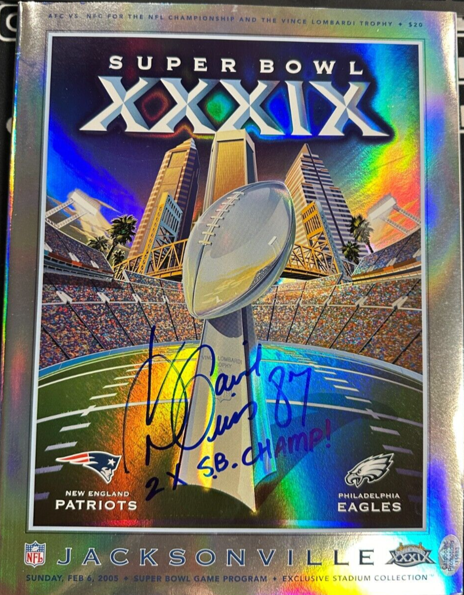 David Givens Autographed Super Bowl XXXIX Program W/ 2x SB Champ!