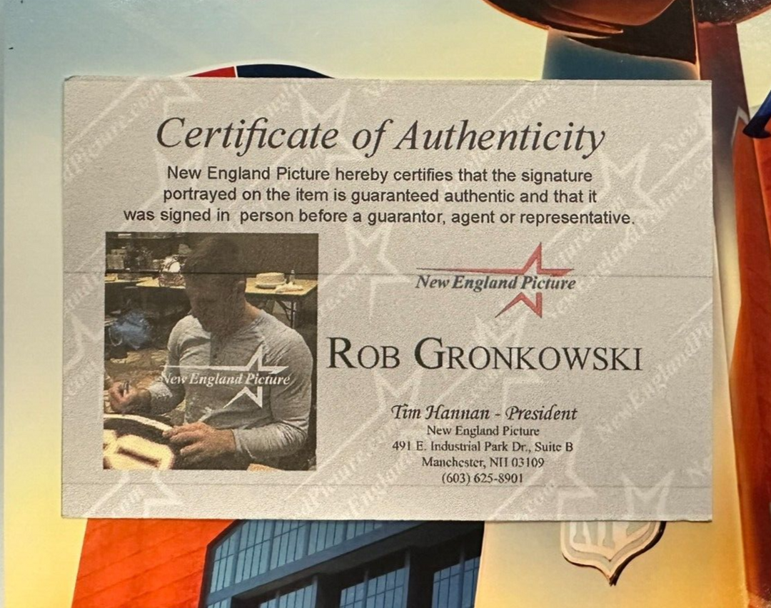 Rob Gronkowski Autographed Super Bowl XLVI Program Gronk Holo Patriots