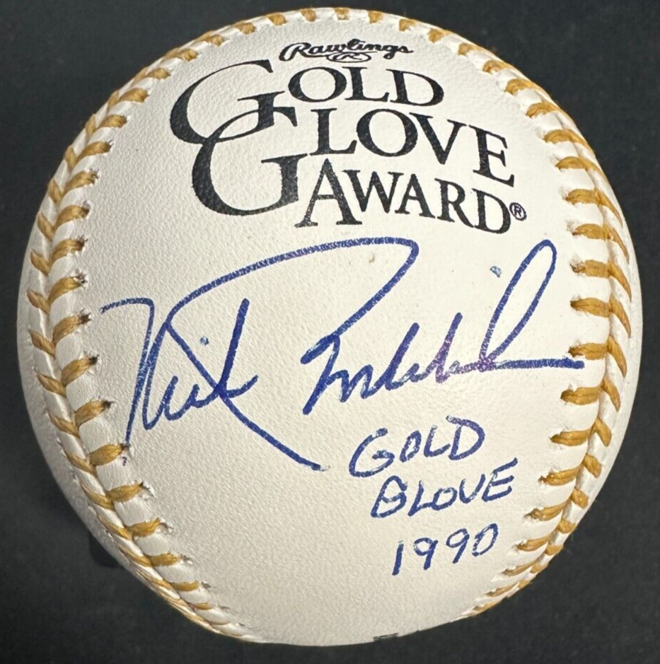 Mike Boddicker Autographed Rawlings Gold Glove Baseball W/ Gold Glove 1990 Insc