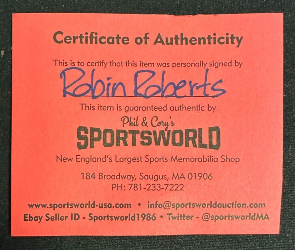Robin Roberts Autographed Major League Baseball W/ HOF 76 Phillies