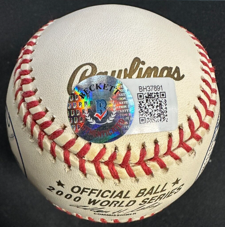 John Franco Autographed 2001 World Series Baseball Yankees Vs Mets BAS