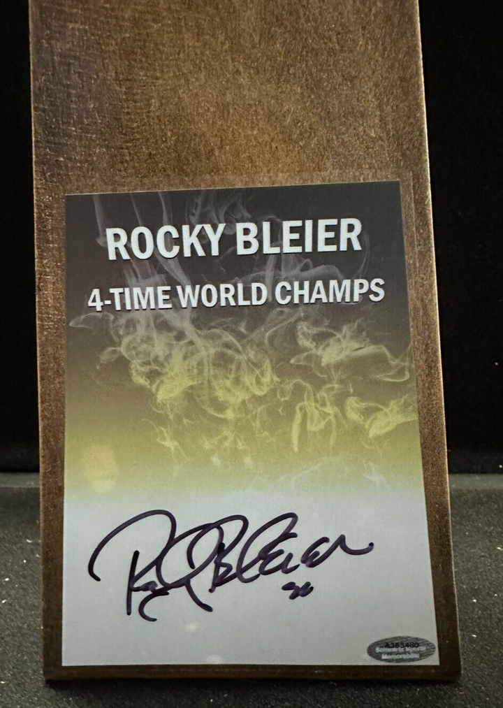 Rocky Bleier Autographed 4x Super Bowl Champion Replica Lombardi Trophy
