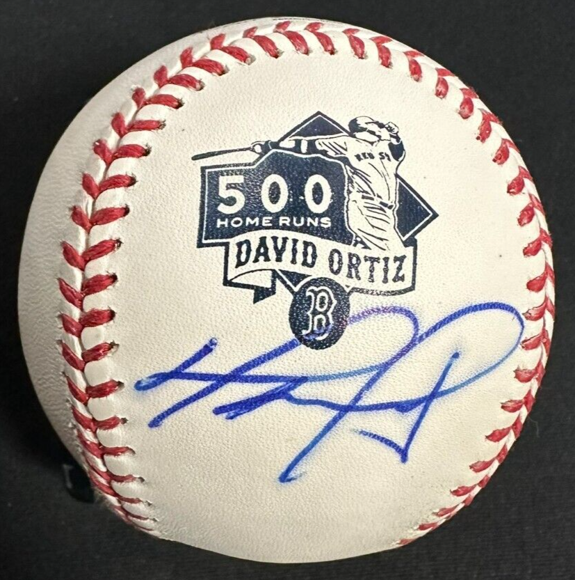 David Ortiz Autographed 500 Home Runs Baseball Boston Red Sox